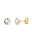 Pendientes Oro Amarillo 18K con Circonita – Brillo Clásico y Elegante